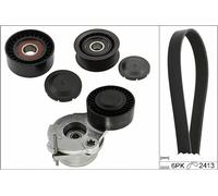 INA V-ribbed belt set 529 0484 10 Check alternator freewheel clutch & replace if necessary AUDI: A6 C7 Avant, A7 Sportback, A6 C7 Saloon