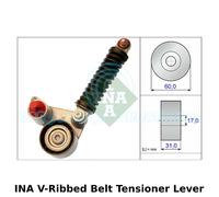 INA V-Ribbed Belt Tensioner Lever, Auxiliary, Drive - 533 0107 10 - OE Quality