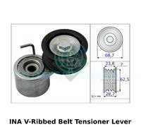 INA V-Ribbed Belt Tensioner Lever, Auxiliary, Drive - 534 0487 10 - OE Quality