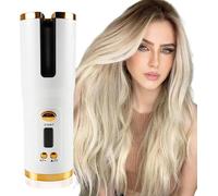 INAADEEN Automatic Hair Curler - Wireless Ceramic Curling Iron for Beach Waves, Air Curler, USB Rechargeable, Cordless Hair Waver Tongs, Professional Curling Wand