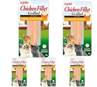 INABA Chicken Fillet for Cats (In Chicken Flavored Broth), White, 25 g (Pack of 5)