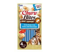 INABA Churu Bites Joint Support, Dog Treats, Chicken and Cheese, 4 x 12 g | Soft Dual-Texture Snacks with Glucosamine for Joint Mobility, Premium Ingredients, Grain Free, for Training and Rewarding