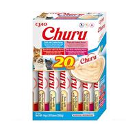 INABA Churu Cat Treat, Tuna & Seafood Variety Box, 20 Sticks x 14g