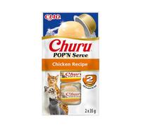 INABA Churu Pop'N Serve, Wet Cat Treats, Chicken Recipe, 2 Cups x 35g | Lickable Jelly in Easy-Serve Cups for Quick Portioning and Feeding, Premium Ingredients, High Moisture, Mess-Free Serving