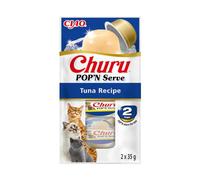 INABA Churu Pop'N Serve, Wet Cat Treats, Tuna Recipe, 2 Cups x 35g | Lickable Jelly in Easy-Serve Cups for Quick Portioning and Feeding, Premium Ingredients, High Moisture, Mess-Free Serving