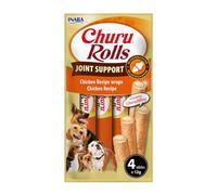 INABA Churu Rolls Joint Support, Dog Treats, Chicken, 4 x 12 g | Stick-Shaped Training Snacks, Soft Dual-Texture with Glucosamine for Joint Mobility, Premium Ingredients, Grain Free