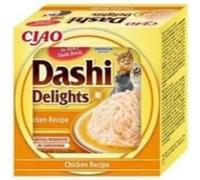 INABA Dashi Delights: Chicken Recipe (1 x 70g) / Bits in Broth Cat Food Topping, Rich in Protein, Natural Ingredients, Delicious and Healthy, Wet Cat Food (Pack of 6)