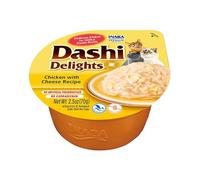 INABA Dashi Delights: Chicken with Cheese Recipe (1 x 70g) / Bits in Broth Cat Food Topping, Rich in Protein, Natural Ingredients, Delicious and Healthy, Wet Cat Food (Pack of 6)