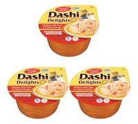 INABA Dashi Delights: Chicken with Tuna & Salmon Recipe (70g) / Bits in Broth Cat Food Topping, Rich in Protein, Natural Ingredients, Delicious and Healthy (Pack of 3)