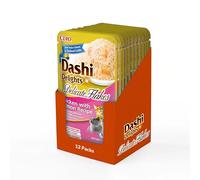 INABA Dashi Delights Delicate Flakes: Chicken with Salmon Recipe (12 x 40g) / Grain-Free, Rich in Protein, Natural Ingredients, Delicious and Healthy, Wet Cat Food
