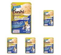 INABA Dashi Delights Delicate Flakes: Chicken with Tuna Recipe (1 x 40g) / Grain-Free, Rich in Protein, Natural Ingredients, Delicious and Healthy, Wet Cat Food (Pack of 5)