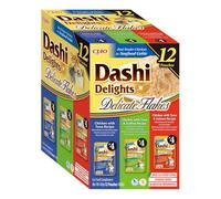 INABA Dashi Delights Delicate Flakes: Tuna Variety (12 x 40g) / Grain-Free, Rich in Protein, Natural Ingredients, Delicious and Healthy, Wet Cat Food