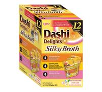 INABA Dashi Delights Silky Broth: Chicken Variety (12 x 40g) / Grain-Free, Rich in Protein, Natural Ingredients, Delicious and Healthy, Wet