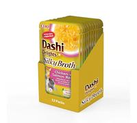 INABA Dashi Delights Silky Broth, Wet Food for Cats with Chicken and Salmon, Fish Broth, Rich in Protein, Natural Ingredients, Complementary Meal, Value Pack, 12 Packs of 40g