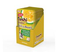 INABA Dashi Delights Silky Broth, Wet Food for Cats with Chicken, Tuna and Scallops, Fish Broth, Rich in Protein, Natural Ingredients, Complementary Meal, Value Pack, 12 Packs of 40g