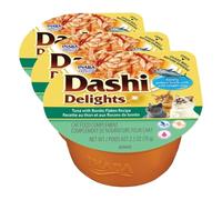 INABA Dashi Delights: Tuna with Bonito Flakes Recipe (1 x 40g) / Grain-Free, Rich in Protein, Natural Ingredients, Delicious and Healthy, Wet Cat Food (Pack of 3)