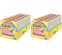 INABA Dashi Delights: Tuna with Salmon Recipe (12 x 40g) / Grain-Free, Rich in Protein, Natural Ingredients, Delicious and Healthy, Wet Cat Food (Pack of 2)