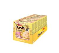 INABA Dashi Delights, Wet Cat Food, Chicken & Salmon Recipe, 6x70g | Bits in Broth Cat Food Topping, Inspired by Japanese Traditions, Tender Flakes, Delicious Snack, Complement, High Moisture