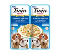 Inaba Twin Packs Chicken with Vegetables and Cheese Recipe in Chicken Broth for Dogs - 2 x 40g