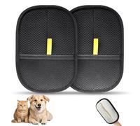 INABULETWO 2 Pcs Static Pet Hair Removal Gloves Brush, Reusable Electrostatic Cat Dog Pet Hair Remover Grooming Glove Brush Tool