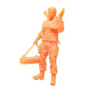 INACMWIH 1:64 Scale People Figure Character Doll for Micro Landscape Miniature Scene Schwarz 2.8-3.0 cm