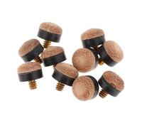 INACMWIH 10 Pieces Billiards Cue Tip Screw on Durable Billiard Pool Cue Tips Repair 13 mm Brown