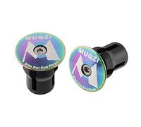 INACMWIH 2 Pieces Bike Handle Bar Plugs Cap Bikes Bar End Plugs for BMX Cycling Most Bicycle Multi-color M Marks 3.2x2.6 cm