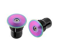 INACMWIH 2 Pieces Bike Handle Bar Plugs Cap Bikes Bar End Plugs for BMX Cycling Most Bicycle Multi-color No Mark 3.2 x2.6 cm