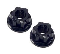 INACMWIH 2 Pieces Bike Wheel Hub Axle Nuts Aluminum Alloy Hardware Bike Nuts Rear Hub black