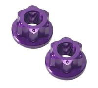 INACMWIH 2 Pieces Bike Wheel Hub Axle Nuts Aluminum Alloy Hardware Bike Nuts Rear Hub purple