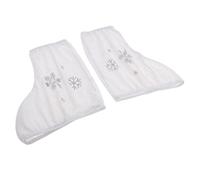 INACMWIH 2 Pieces Ice Skate Boot Covers Protector for Figure Skating Velvet White-XL
