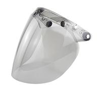 INACMWIH 3 Snap Visor Lens Shield for Open Face Helmets Retro Windscreen Durable Light Grey 22x21 cm