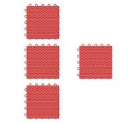 INACMWIH 4 Pieces Dryland Ice Tiles Portable for Sports Training Tool Passing Stickhandling Red 25x25x1.2 cm