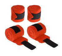 INACMWIH 4 Pieces Horse Leg Wraps Soft Fleece Sticky Strap Equestrian Equipment