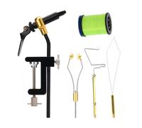 INACMWIH 5 Pieces Fly Tying Tools Portable Fly Tying Finisher Knotter Fly Tying Accessories Green Thread