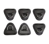 INACMWIH 6 pack Stainless Steel Kayak D-Ring Buckle D-Ring Patch For Surfboard Raft
