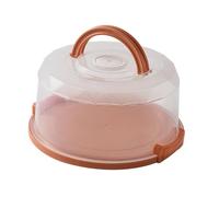 INACMWIH 8inch Pie Cake Carrier with Lid Cake Transport Container for Cookies Cupcake Orange 25x15.5 cm