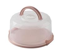 INACMWIH 8inch Pie Cake Carrier with Lid Cake Transport Container for Cookies Cupcake Pink 25x15.5 cm