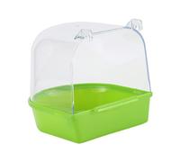 INACMWIH Caged Parrot Bathing Tub Lovebirds Parakeets Budgerigar Canary Bird Bath Box Green