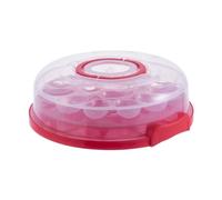 INACMWIH Cake Carrier with Lid Portable Pie Cupcakes Carrier for Party Cupcake Picnic Red 30.5x10 cm