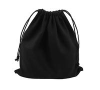 INACMWIH Canvas Drawstring Storage Bag Shoes Laundry Organizer Pouch Portable Black