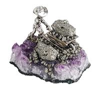 INACMWIH Creative Amethyst Cluster Miner Stone Quartz Decoration Craft Gift B Type B