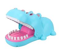 INACMWIH Creative Bite Finger Toys Jokes Toys Party Family Games Hippo Blue