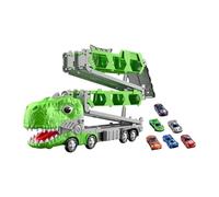 INACMWIH Funny Dinosaur Transport Truck Carrier for Kindergarten Preschool Boys Girls 12 Cars