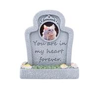 INACMWIH Pet Memorial Monument Resin Cat Memorial Headstone for Outside Porch Outdoor Eternal Grey