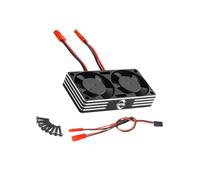 INACMWIH RC Electric Motor Heat Sink Double ESC Cooling Fan for 1:8 1:10 1:7 RC Truck black