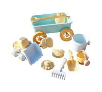 INACMWIH Toddlers Beach Playing Set Pretend Play Wagon Beach Sand Toys Set for Park blue car