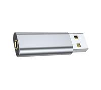 INACMWIH USB to 3.5 mm Audio Jack Adapter External Sound Card for Headsets Desktops PC