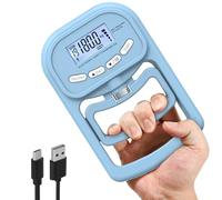 inaepeak 396lbs / 180kg Grip Strength Tester, Rechargeable Electronic Hand Dynamometer, Digital Grip Strength Trainer with LCD Display, Adjustable Hand Grip Dynamometer with 19 Users Individual Record