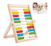 Inajoke Abacus for Kids Wooden Counting Learning Toy Early Educational Developmental Counters for Maths 10-Row 100 Beads Toddler Arithmetic Calculating Tool for 3-7 Year Olds Preschool Children